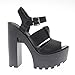 Wild Diva Pacifica Lugsole Platform High Thick Sandals Shoes