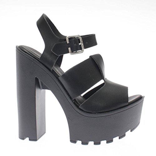 Wild Diva Pacifica Lugsole Platform High Thick Sandals Shoes