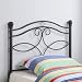 Black Twin Metal Headboard 39Wx42H