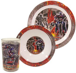 Childrens Toyshop  Toys : Transformers 'Megatron & Optimus Prime' Plate, Bowl & Tumbler Boxed Gift Set