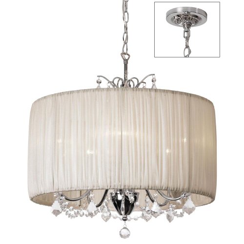 Dainolite Lighting VIC-205C-PC-317 5 Light Crystal Large Pendant, Polished Chrome On Sale