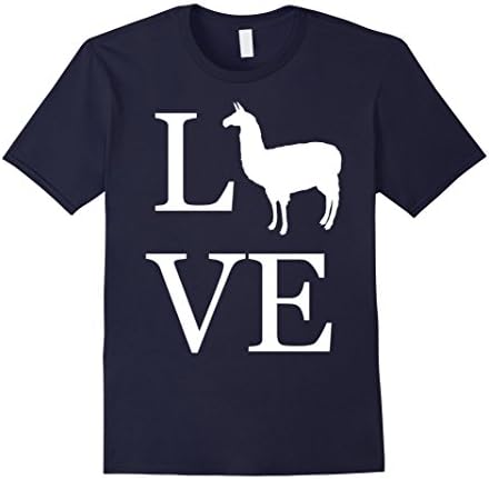 Men's Love Llama Shirt XL Navy