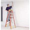 Werner Fiberglass Twin Stepladder - Orange (6')