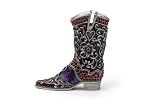 Swarovski Crystal Red & Purple Boot