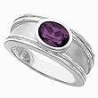 14K White Gold Amethyst Ring