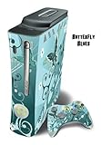 Skin Decal Cover for Xbox 360 Console + two Xbox 360 Controllers - Butterfl ....