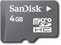 SanDisk 4 GB Micro SDHC Flash Memory Card with SD adapter