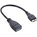 Micro USB 3.0 OTG Cable, KuGi - Micro USB B/Male to USB3.0 A/Female OTG Host Cable For Asus Transformer Book T100 / T300 Chi (Black)