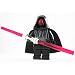 LEGO STAR WARS - DOUBLE RED LIGHT SABER WITH CHROME SILVER HILT (FIGURE NOT INCLUDED)