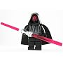 LEGO STAR WARS - DOUBLE RED LIGHT SABER WITH CHROME SILVER HILT (FIGURE NOT INCLUDED)