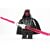 LEGO STAR WARS - DOUBLE RED LIGHT SABER WITH CHROME SILVER HILT (FIGURE NOT INCLUDED)
