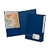 Oxford Monogram Series Business Portfolio, Cover Stock, Blue/Gold, 4 per Pack (04162)