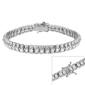 Sterling Silver CZ Tennis Bracelet by 