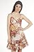 SMASH WEAR - Robe à bretelles empire boho imprimé fleuri volants blanc LINETTE - Femme