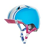 Bern(バーン) NINA(Visor付) Gloss Cyan Racing Stripe Pink Visor S-M：51.5-54.5