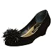 Beverly Feldman Women's Valarie Wedge,Black,5.5 M