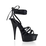 5 3/4 Inch Sexy Black Platform Shoe High Heeled Sandal 3 COLORS!
