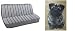 Car Truck SUV Pug Dog Print Rear Bench or Small Truck Seat Covers Beige Tan 2 Piece Universal Print Vehicle Seatcovers