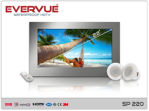 Evervue Waterproof Mirror Bathroom TV Model SP 22