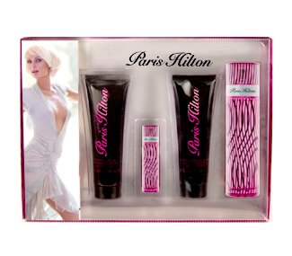 Paris Hilton by Paris Hilton for Women, Gift Set-3.4 Ounce EDP Spray, 3 Ounce Bath and Shower Gel, 3 Ounce Body Glistening Lotion, 7.5ml EDP Spray