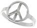 41AzZ Ob3sL. SL75  Sterling Silver Diamond Cut Peace Symbol Ring
