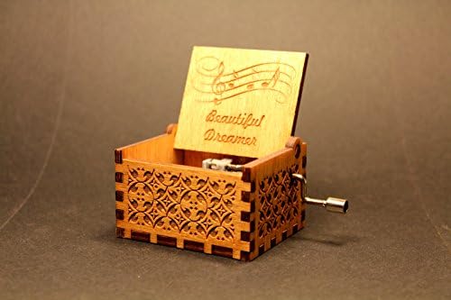 Engraved Wooden Music Box Beautiful Dreamer