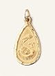 10 Kt Gold Religious Medal - Baptism - Teardrop - In a Premium Box
