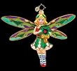 Christopher Radko Glass Holly Leaf Fairy Christmas Ornament #1015567