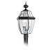 Seagull Outdoor 8239-12 Three-Light Lancaster Black Post Lantern Black