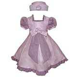 Toddler Easter Dress - Lilac with Sheer Accents (12M - 3T) NEW