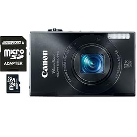 Canon PowerShot ELPH 520 HS 10.1MP Compact Digital Camera and 8GB Micro SD Card with SD Adapter