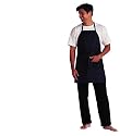Andre Stylist Apron Nylon/Vinyl Waist Tie Black