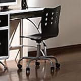 Otis Swivel Desk Chair in Silver & Black 2-tone Finish by Furniture of America