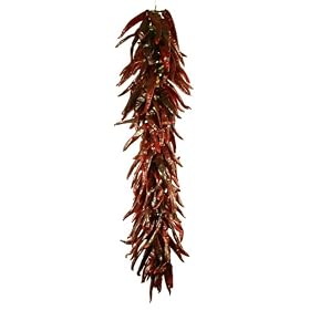 Dried Chilli String - 'Ristra' with 200 chillies (approx. 90cm long, 22cm wide)