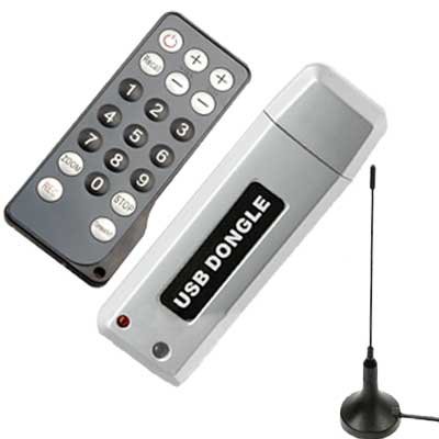 TV Tuner USB Dongle Freeview Receiver for Laptop & PC with Remote Control