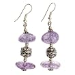 EXP Handmade Amethyst & Antiqued Silver Dangle Earrings