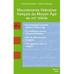 Mouvements litt�raires fran�ais du Moyen Age au XIXe si�cle