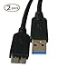 (2 Pack) USB 3.0 SuperSpeed Type A to Micro-B Device Cable For Toshiba Canvio Desk External Hard Drive Disk 1TB/2TB/3TB, Canvio Basics 3.0 500GB/750GB/1TB/2TB, Canvio 3.0 / Slim Portable - 4FT