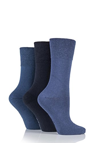 Gentle Grip Women's Plain Mix Socks (3 Pair)