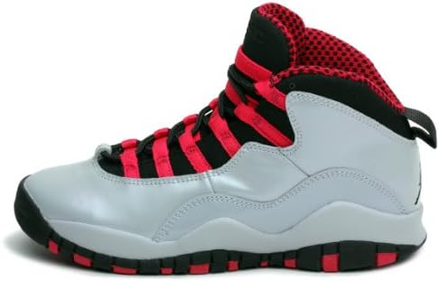 Jordan Girls 10 Retro Kids Shoes Sneakers Wolf Grey/legion Red/black 487211-009 4