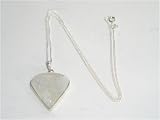 Review RealAlternativeSite  / Large rainbow stone heart in silver with chain