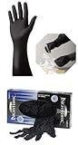 Best Nighthawk 7700PFT Black Nitrile glove bx/50 gloves Large