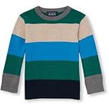 THE CHILDREN'S PLACE(ザ・チルドレンズプレイス) ロングスリーブストライプセーター ビートルグリーン トップスニット 12～18ヶ月【並行輸入】
