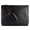 Kenneth Cole Reaction Business and Luggage Full-Grain Leather Laptop Messenger Bag (Black)