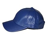 Leather Baseball Hat Royal Blue