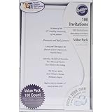 Wilton 100-Pack Single Border Invitation, White