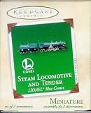 41B%2B27dKwhL. SL160  Hallmark Lionel Steam Locomotive and Tender Blue Comet 2003 Miniature Ornament Set