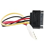 Caxico 2 個入りメーカーの SATA 電源アダプター ケーブル、6 インチ
