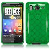 HTC Inspire 4G/ Desire HD Rubber TPU Case/ Protector - Green Circle