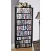Real Wood - 600 Hardwood CD/DVD Corner Storage Unit Ebony